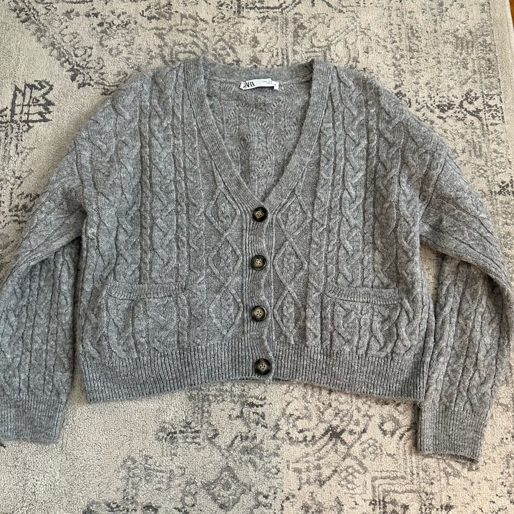 Zara Cable Knit Cardigan